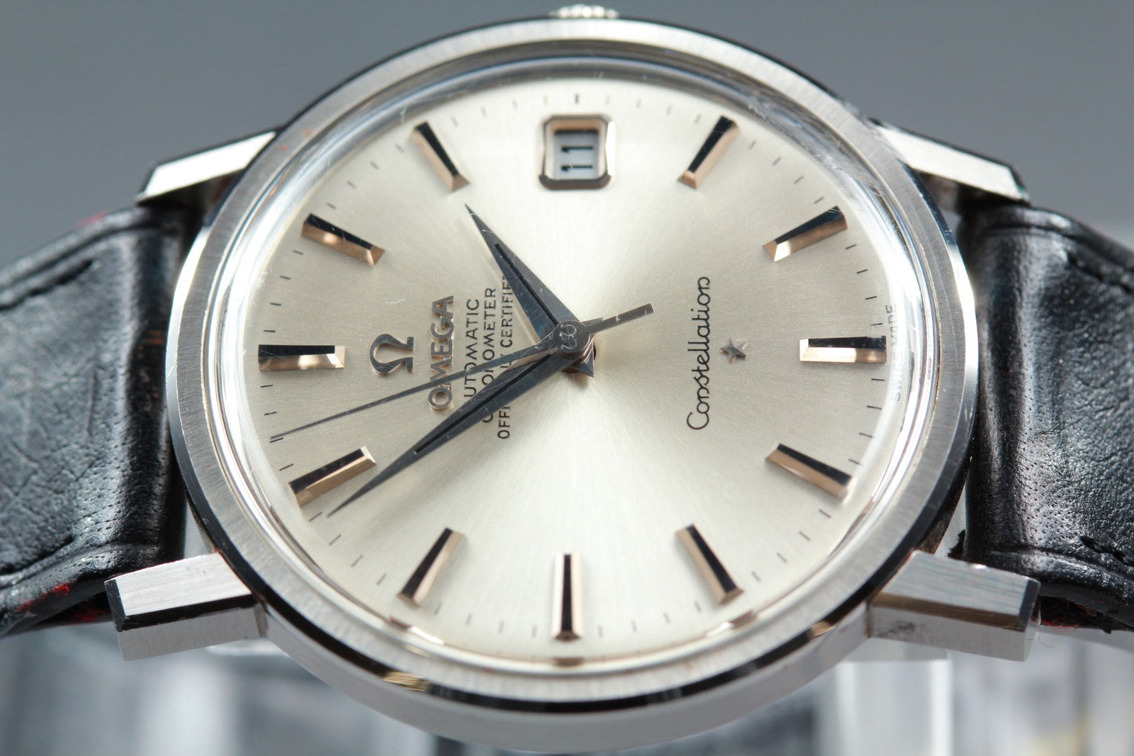 Vintage OMEGA Constellation 168.018 Automatic Silver Men's Watch 35mm JP Exc+5