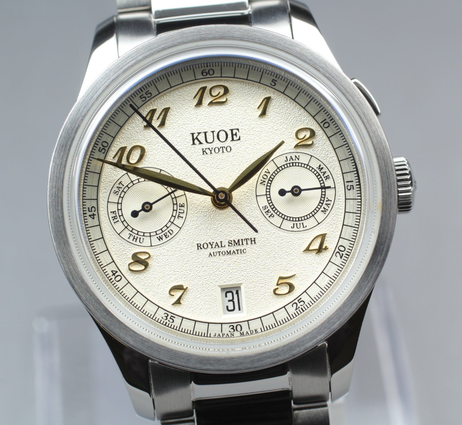 [Near MINT-] KUOE KYOTO ROYAL SMITH 90-010 35mm Automatic Men's Watch JAPAN
