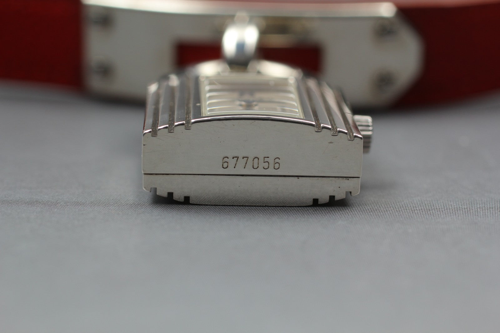 Vintage [Exc+5] HERMES Kelly Watch Silver Red Leather "Y" Woman's Quartz Watch