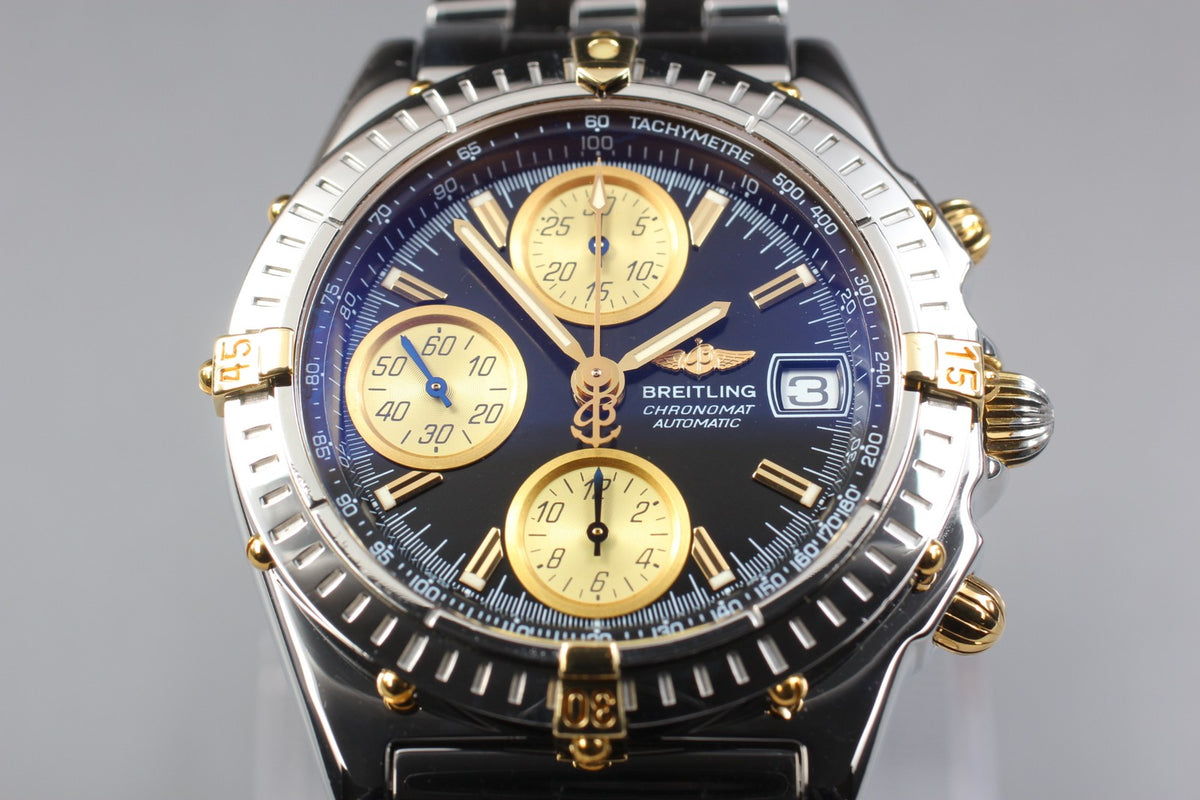 [Polished] BREITLING Chronomat B13350 Black 39mm Chronograph AT Men's Watch