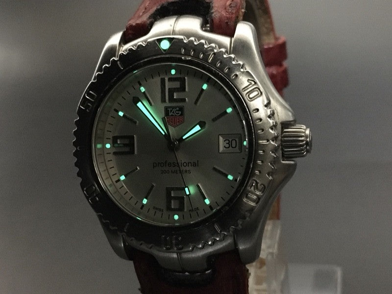 New Batt TAG Heuer Link WT1212 Date Quartz Silver Dial Men's Watch 36mm JAPAN