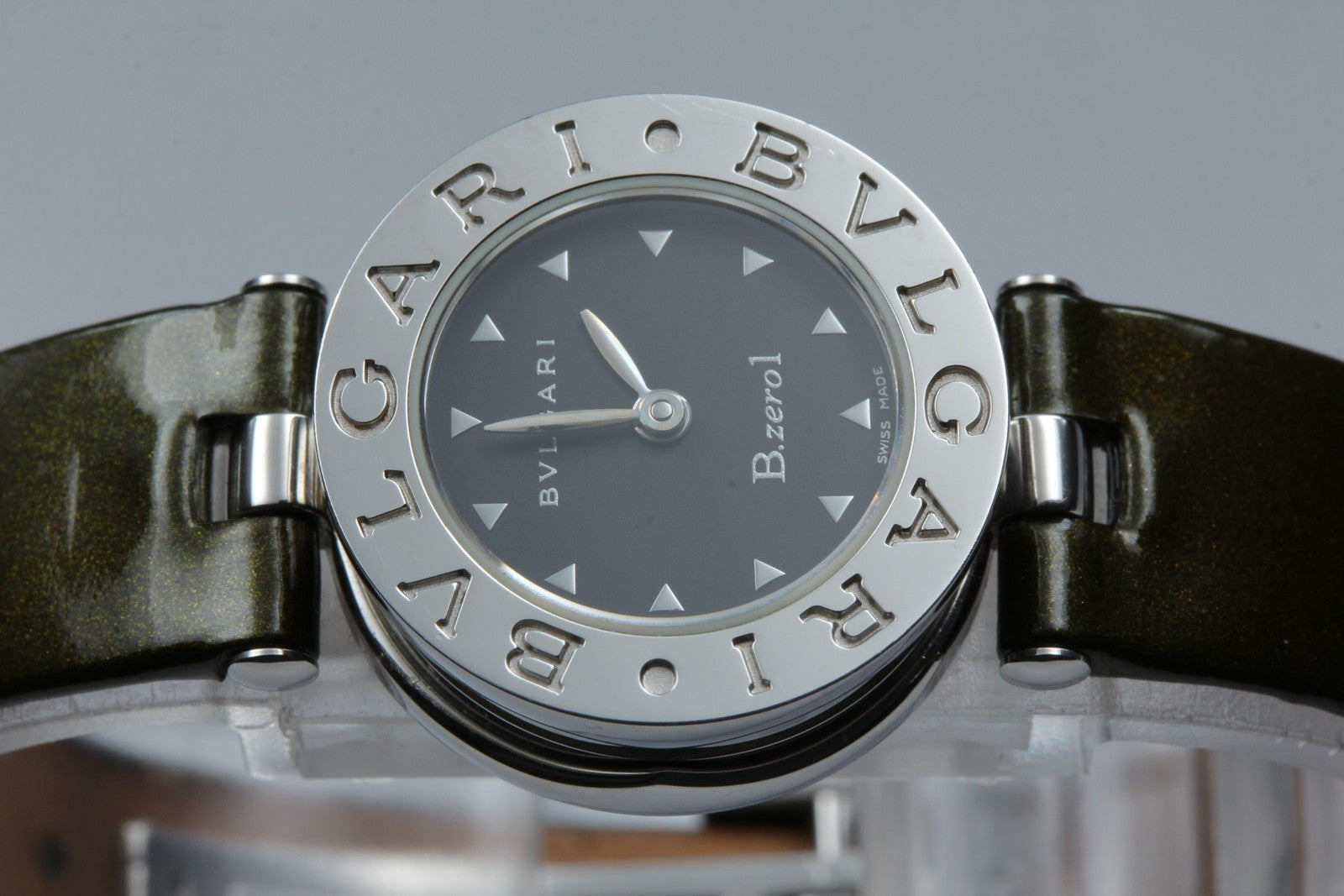New Batt* BVLGARI B.zero1 BZ22S Quartz Black Dial Women's Watch 22mm N MINT*Box