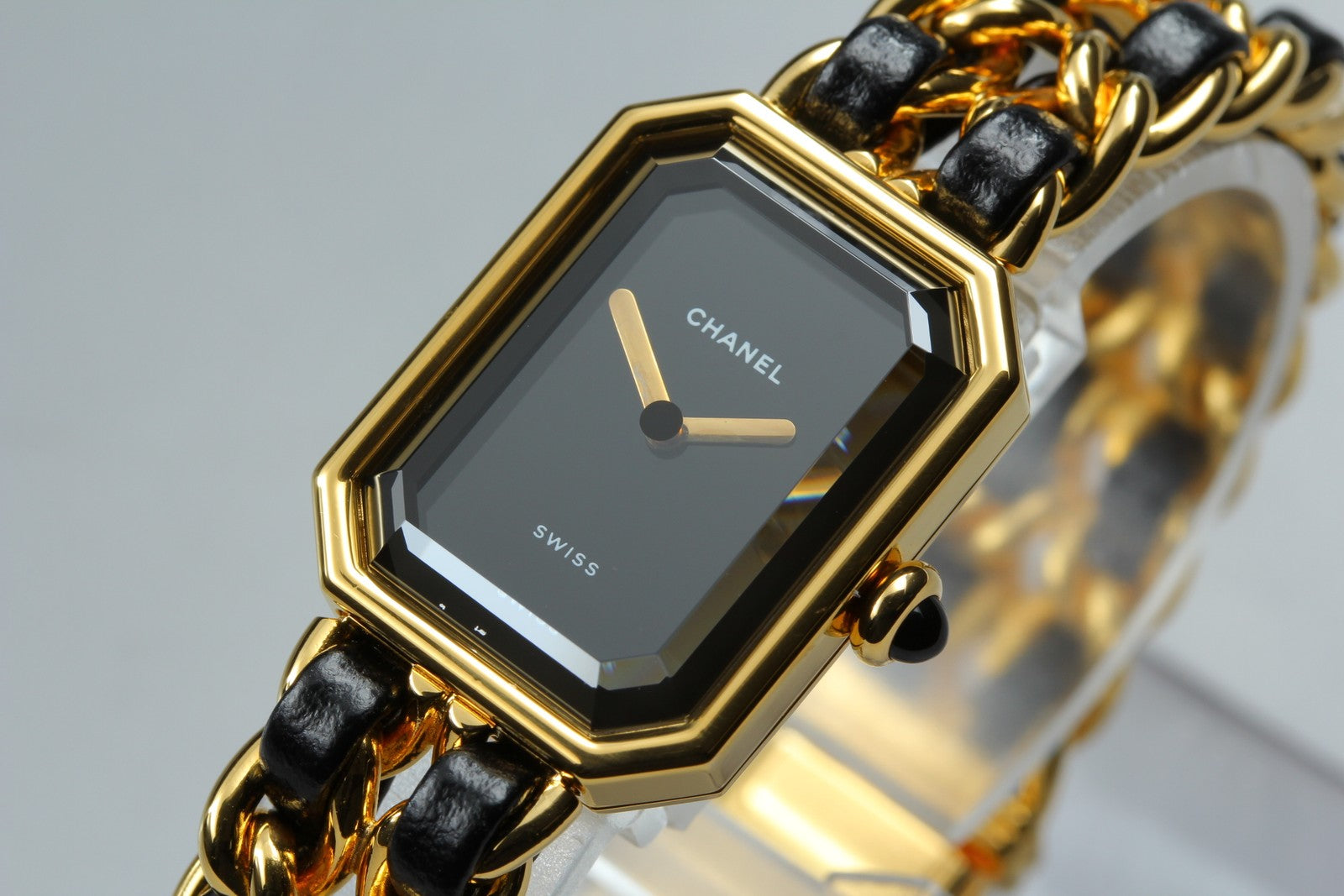 CHANEL Premiere L Size Black Dial Gold 20mm Quartz Women’s Watch [w/Box]