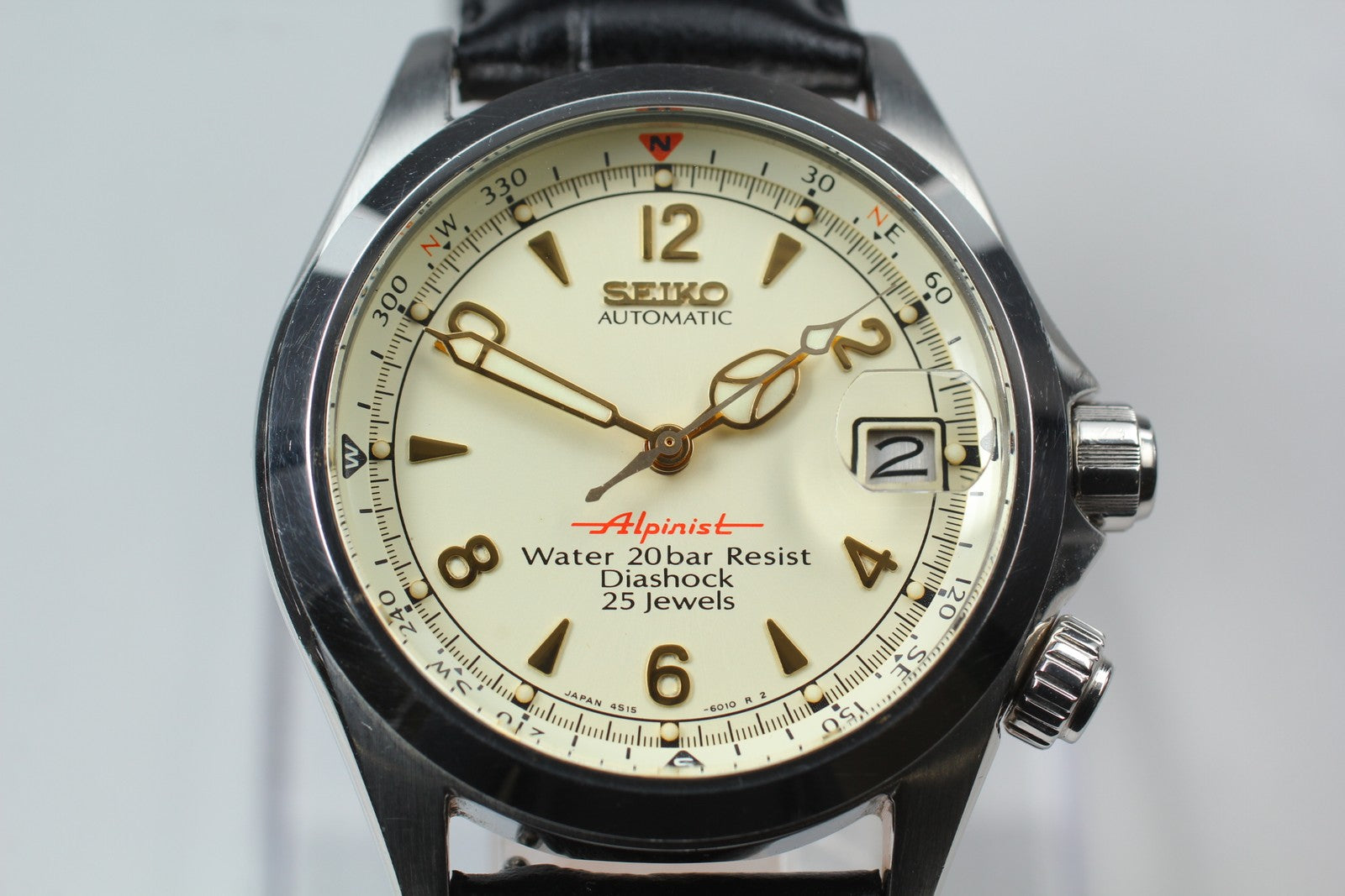 [Overhauled] SEIKO Red Alpinist 4S15-6000 SCVF007 Ivory Automatic Men's Watch