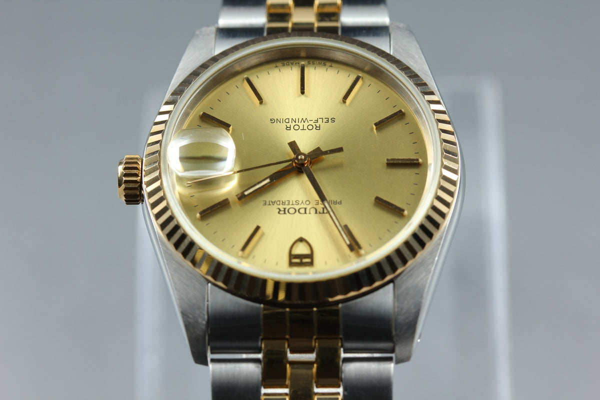 TUDOR Prince Oysterdate 74033 Gold Dial 33mm Cal.2824 Automatic Men's Watch