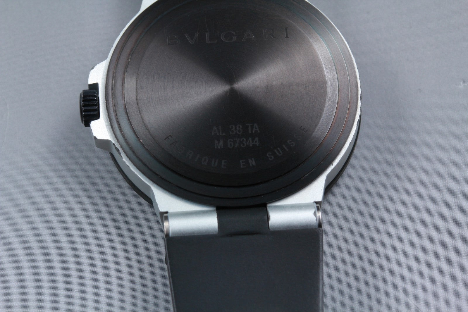 OH[Exc+5]Box BVLGARI Aluminum AL38TA Silver Men's Automatic Watch 38mm JAPAN