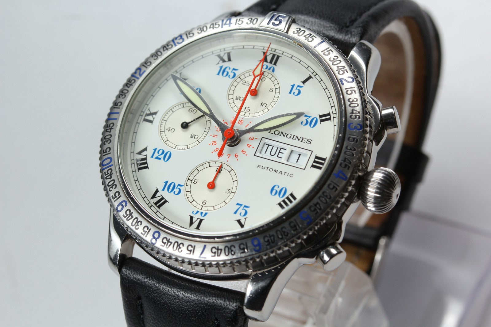 [Exc+5 Box] Longines Lindbergh Hour Angle Chronograph L2.618.4 AT Men's Watch