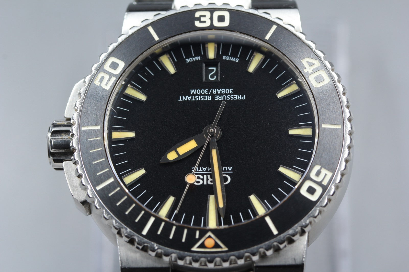 [Exc+5] ORIS Aquis 7653 Date black Dial Automatic Men's Watch 43mm From JAPAN