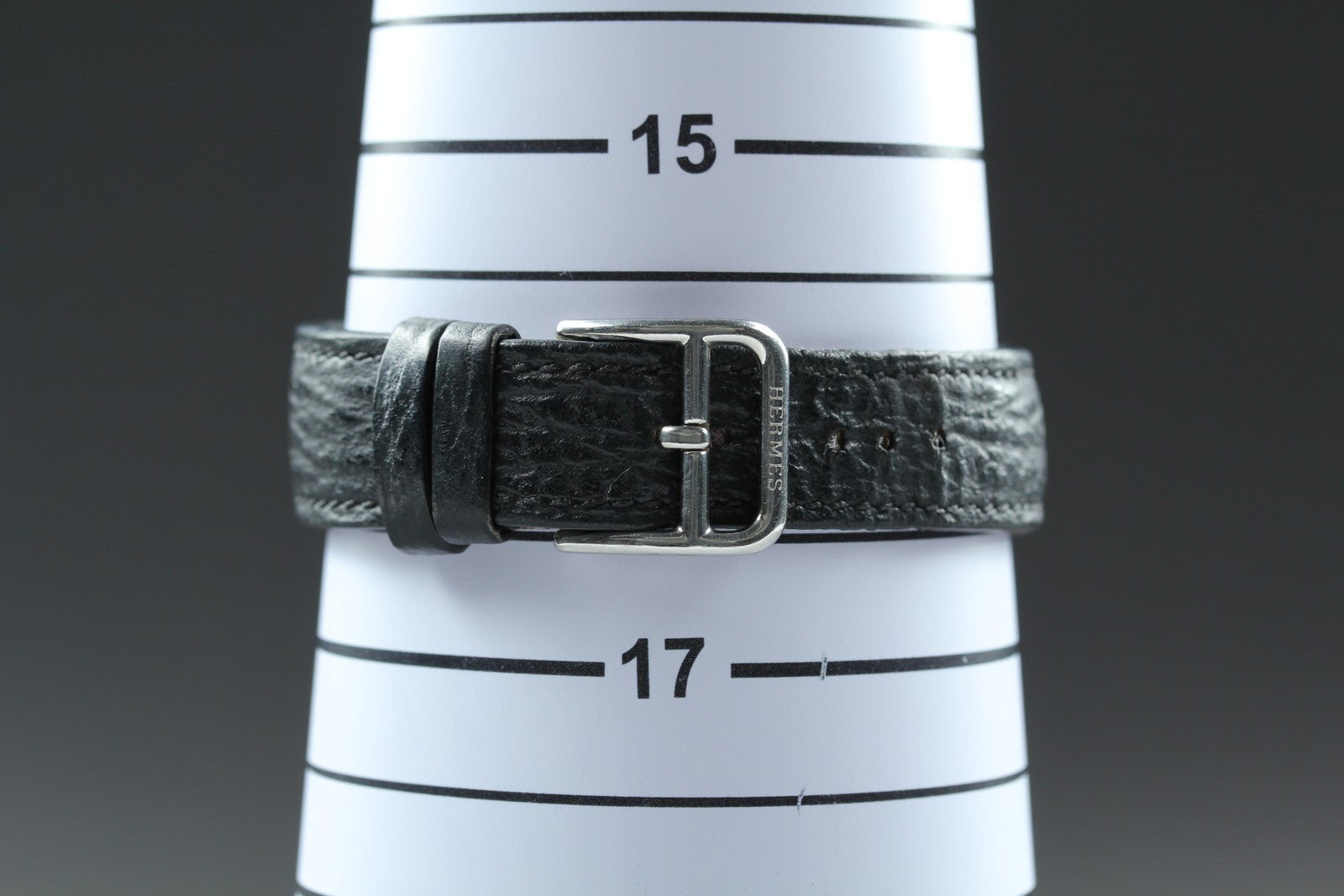 HERMES Clipper CL2.310 Quartz Black Chronograph Women's Watch 33mm Japan Box