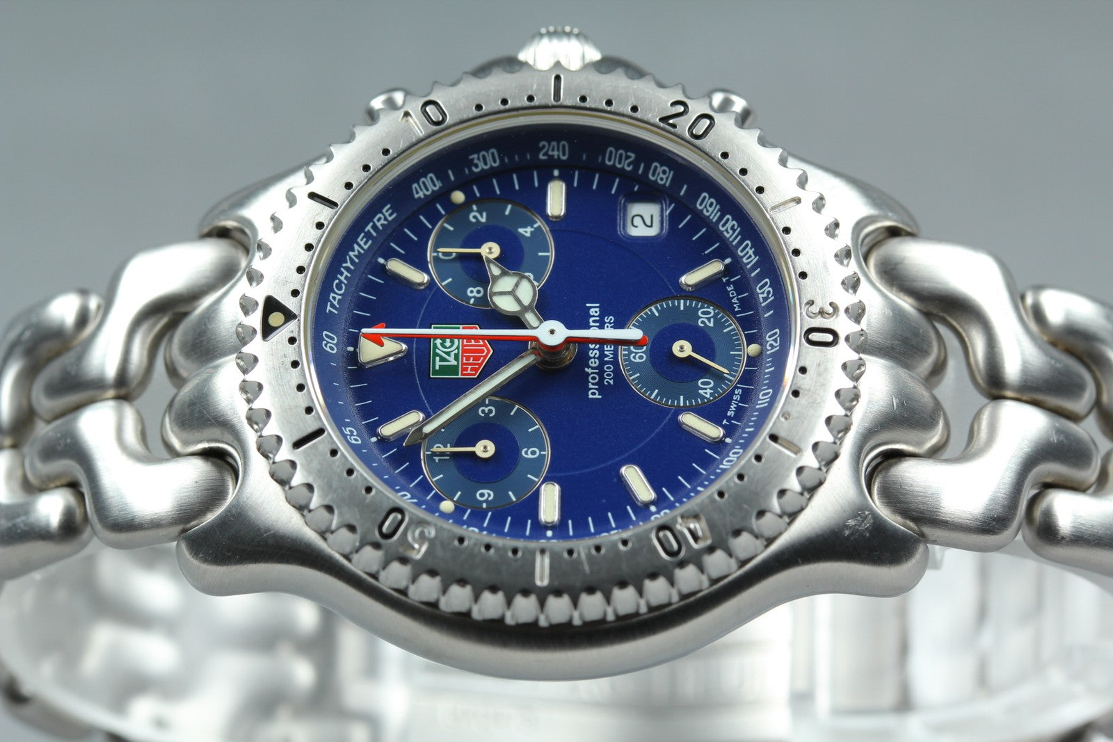 TAG Heuer SEL Professional CG1114 Quartz Chronograph Blue Men's Watch 37mm JP