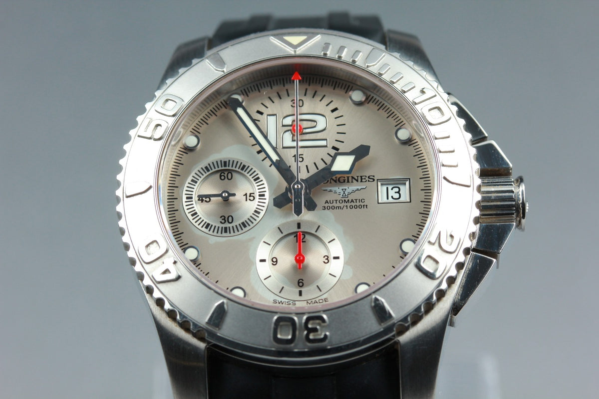 LONGINES HydroConquest L3.673.4 Automatic Chronograph Men's Watch 41mm JAPAN Box