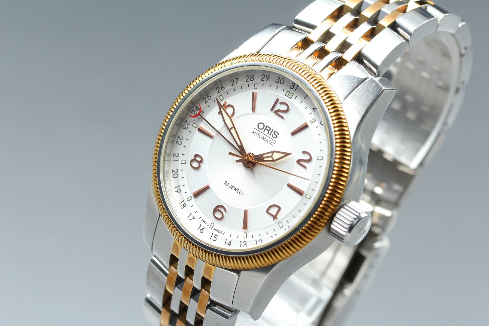 ORIS Big Crown Pointer Date 7628-43 Automatic Silver Men's Watch 39mm JAPAN Box