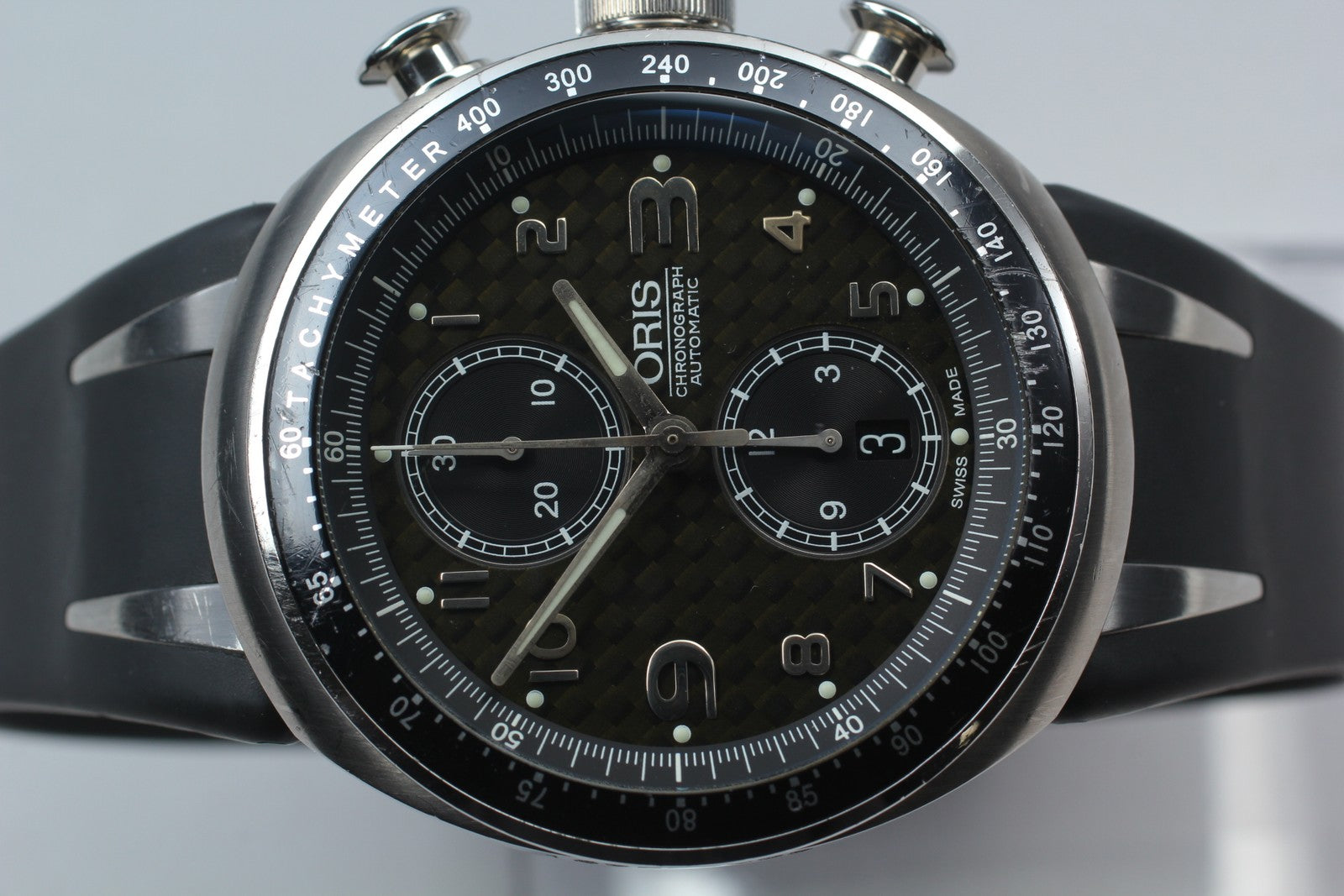 Limited [Exc+5] ORIS Williams TT3 Chronograph 7587 Black Automatic Men's Watch