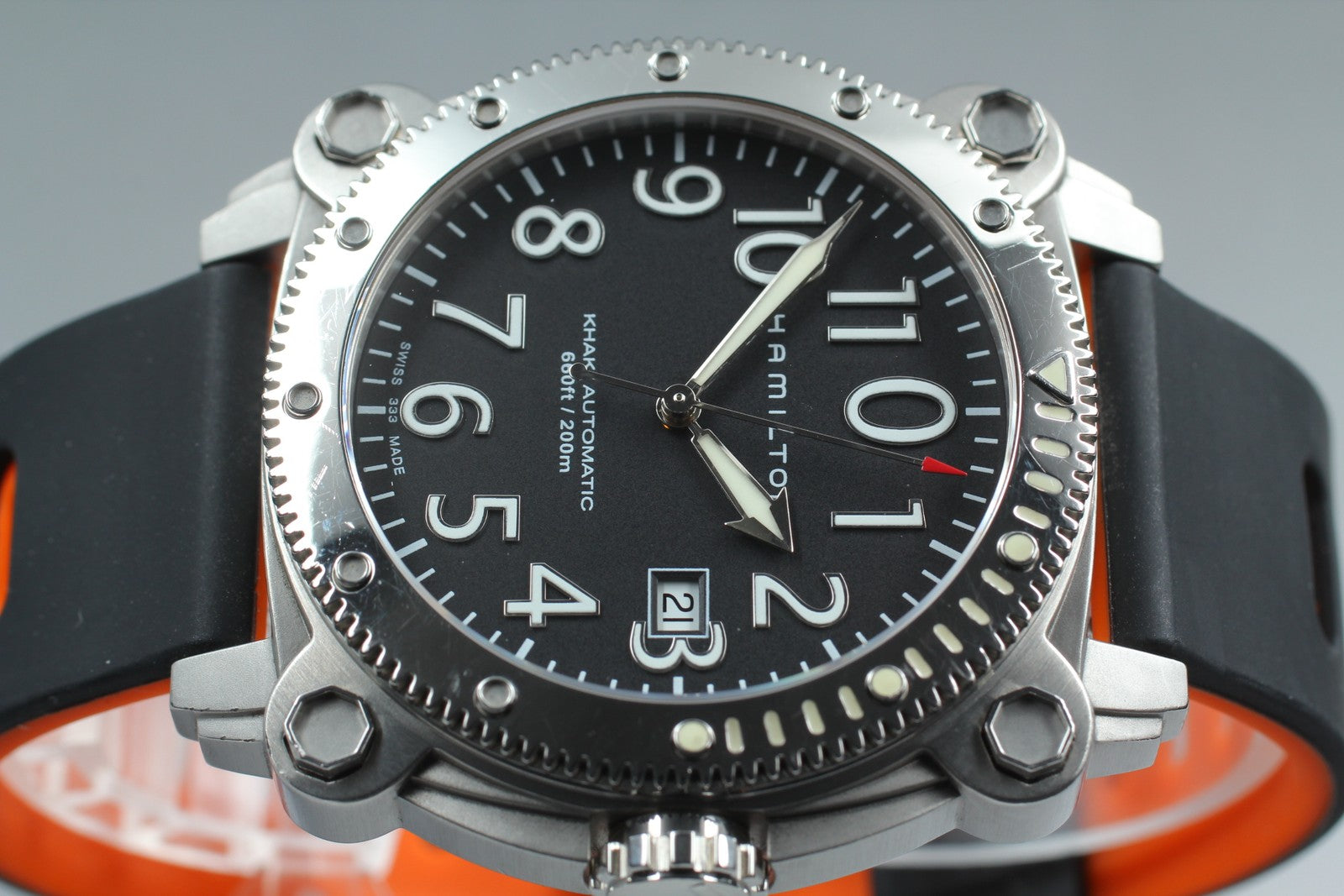 [Exc+5 Box] Hamilton Khaki Below Zero H785550 44mm Black Automatic Men's Watch