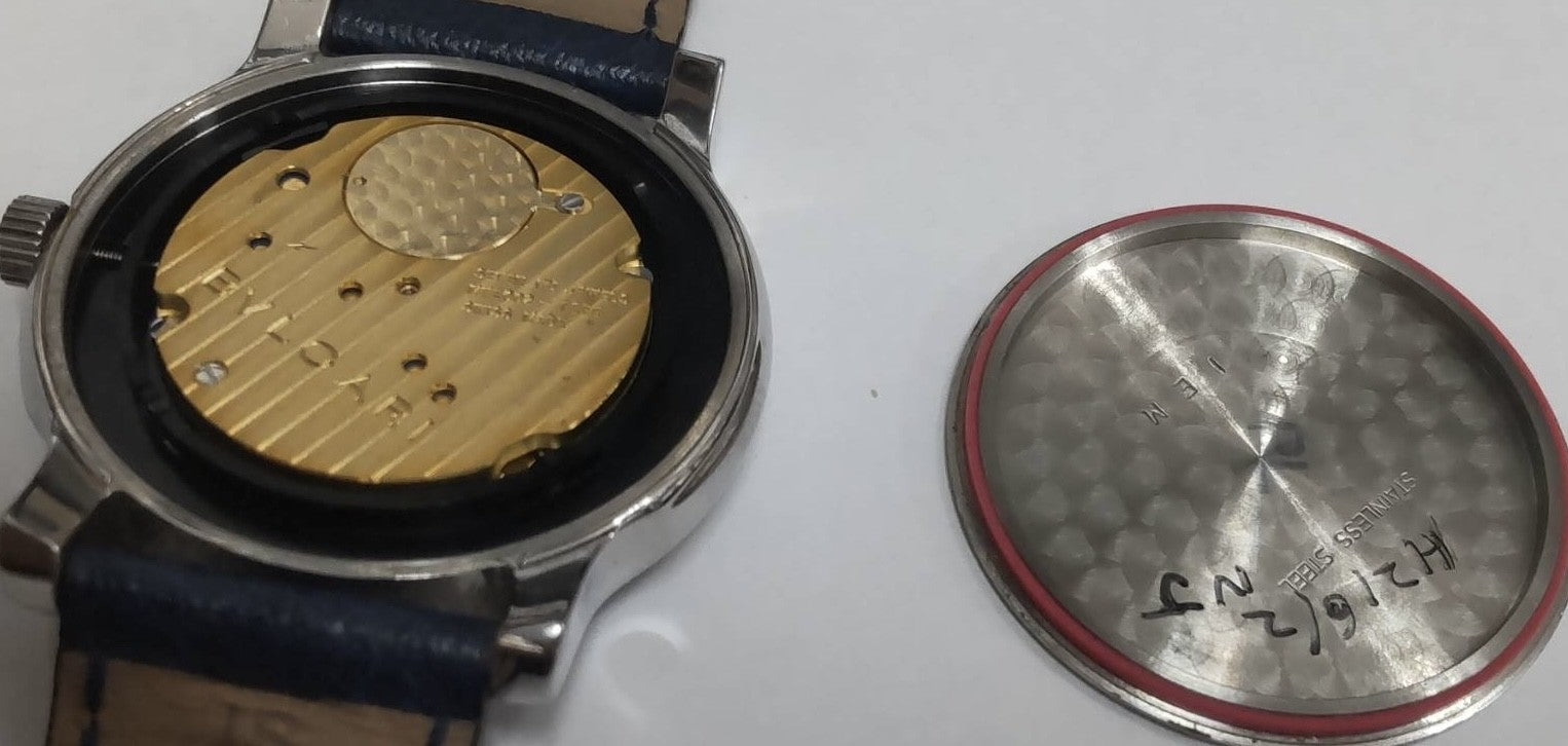 New Batt BVLGARI SOLOTEMPO ST35S Quartz Blue Men's Watch 35mm JAPAN Exc+5*Box