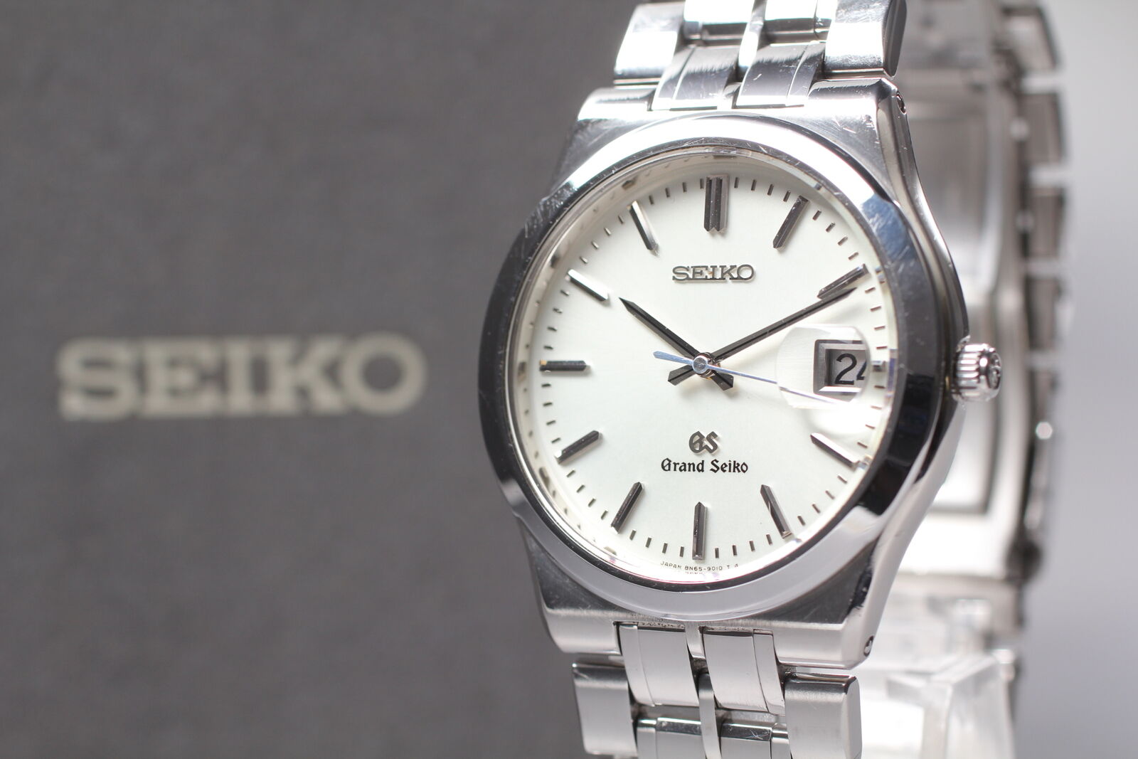 New Battery [Exc+5 Box] SEIKO Grand Seiko 8N65-9010 SBGG007 Men's Qz Watch JAPAN