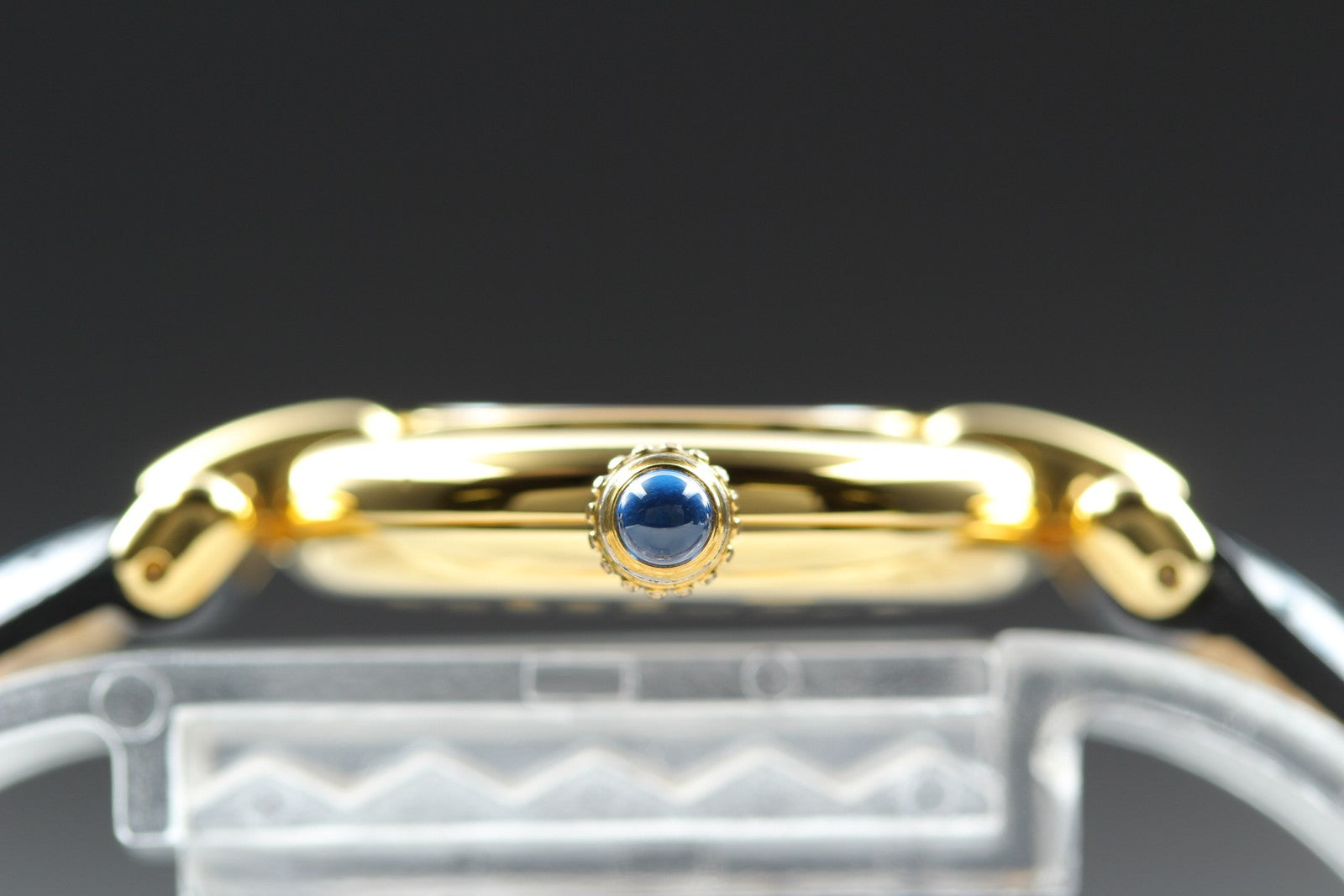 Vintage Cartier Must Colisee Vermeil 590002 Blue Gold Women's Qz Watch [Pouch]