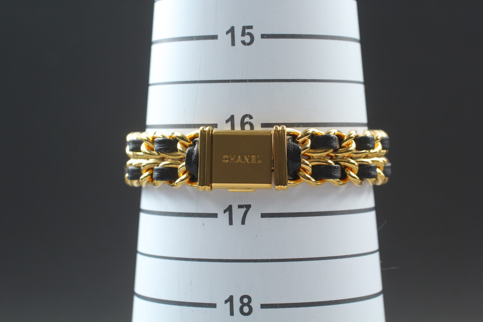 [Exc+5 Box] CHANEL Premiere L Size Black Dial 20mm Gold Quartz Women’s Watch