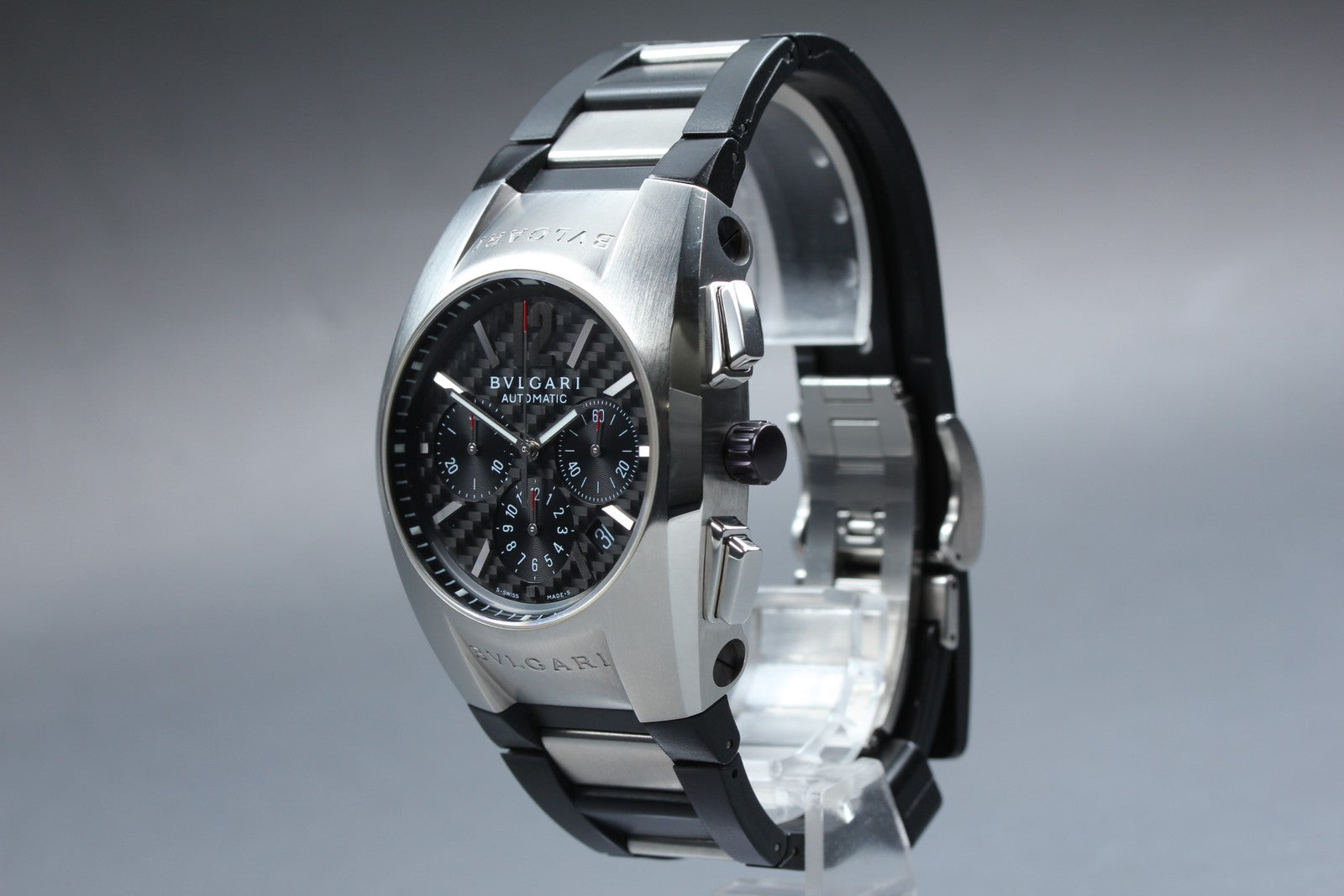 [Exc+5 Box] BVLGARI Ergon EG40SCH Black Chronograph 40mm Automatic Men's Watch