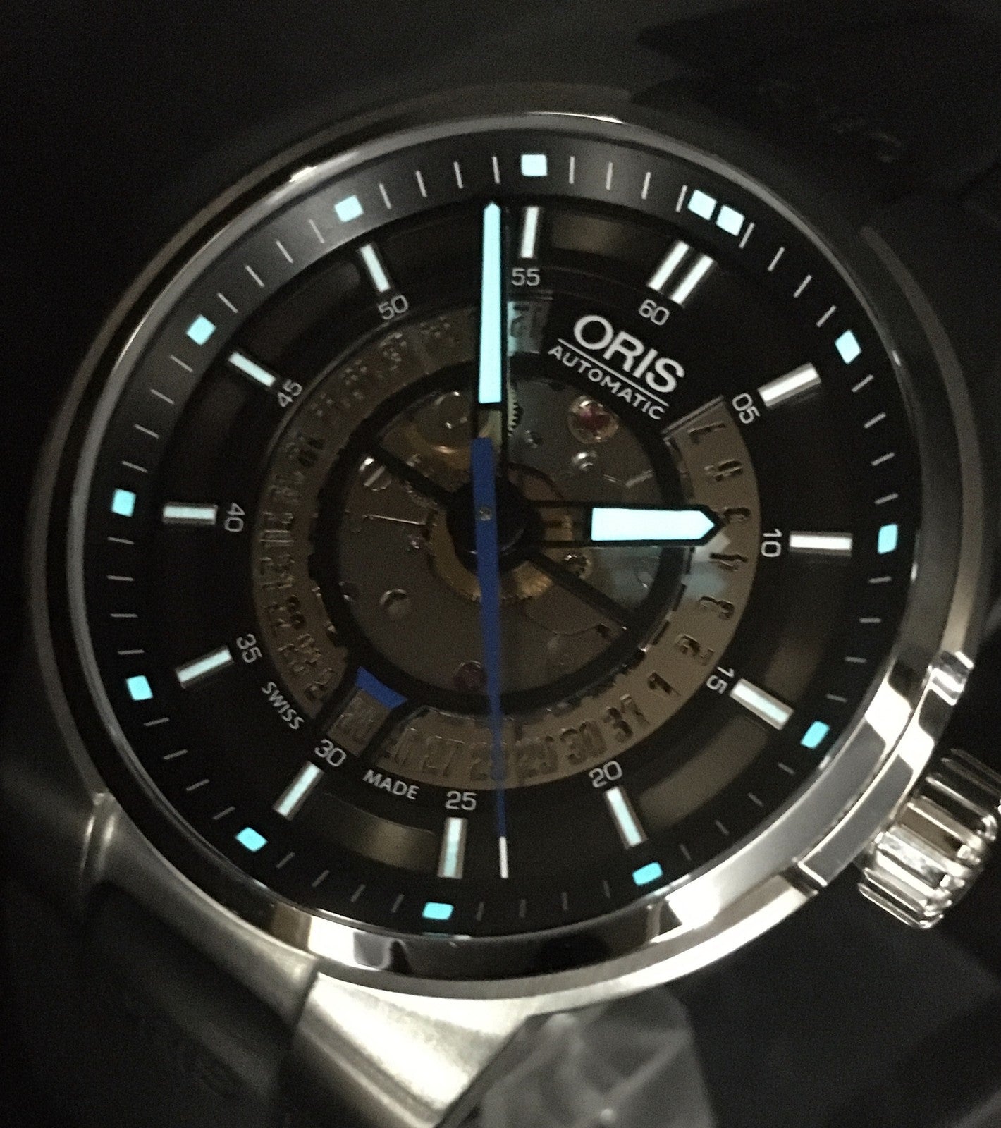 [Near MINT- Box] ORIS Williams Engine Date 7740 Black 42mm Automatic Men's Watch