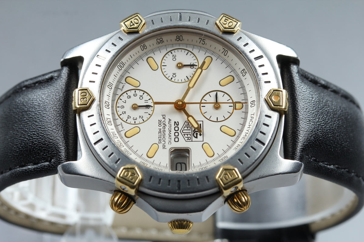 Vintage TAG HEUER 2000 165.806/1 Automatic Chronograph Men's Watch 40mm JAPAN