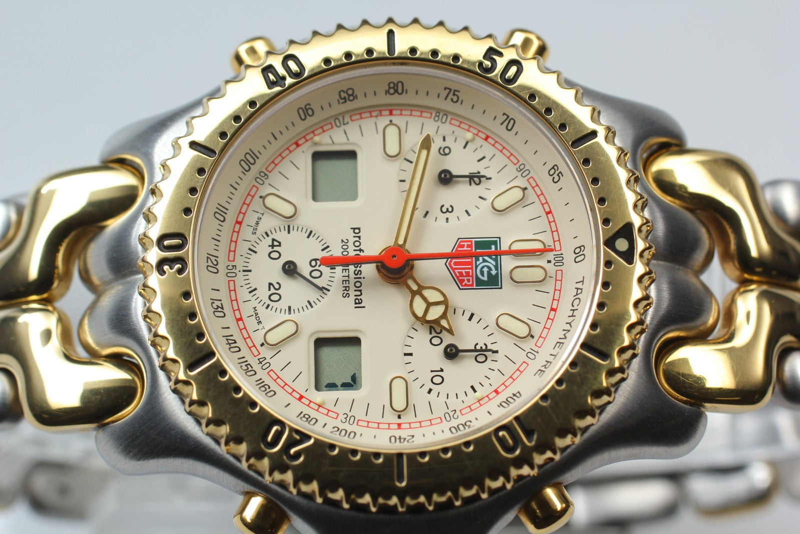 [Exc+4 Box] Vintage TAG HEUER S/el CG1123-0 Chronograph Quartz Men's Watch JAPAN