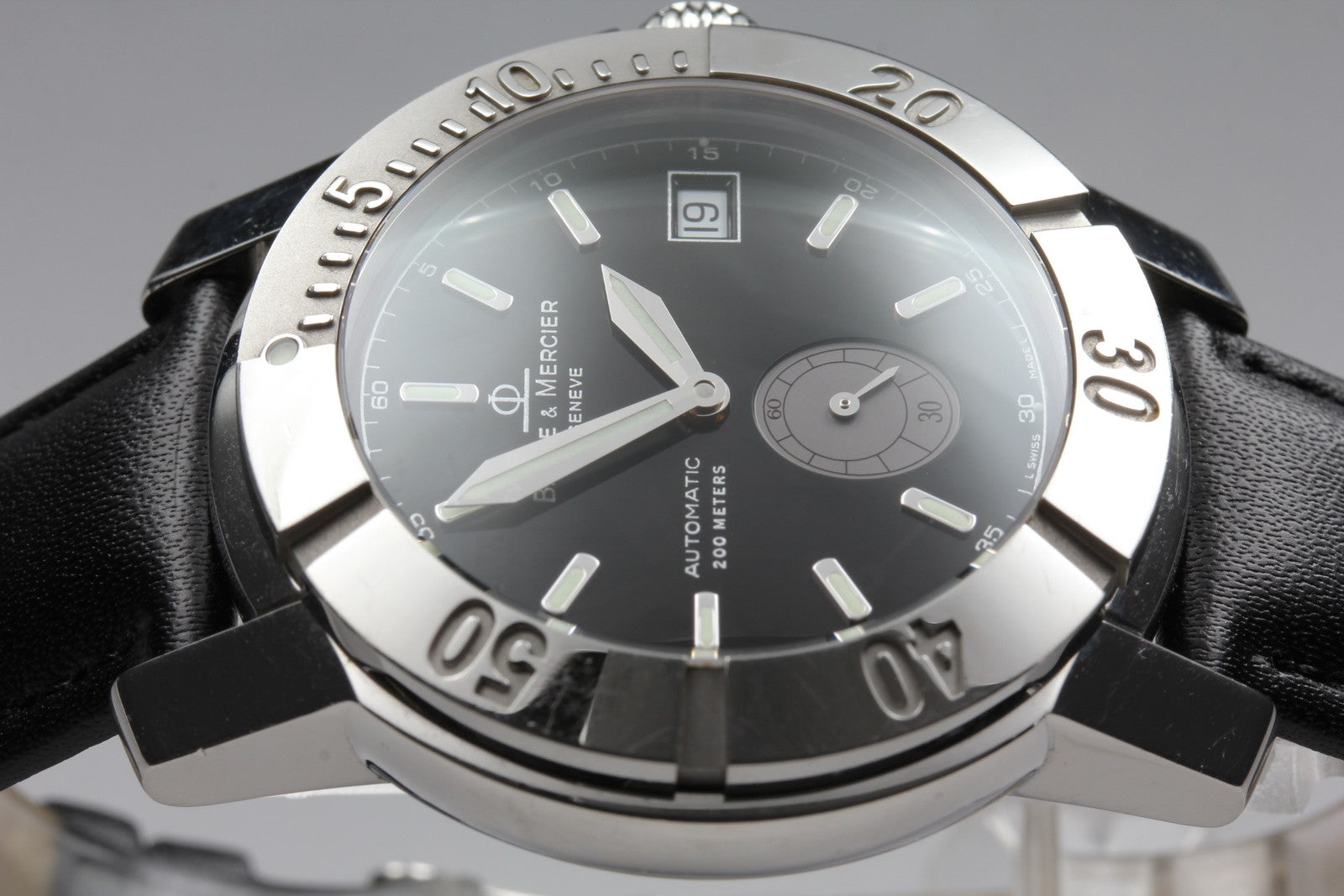 Baume & Mercier CapeLand 65353 Date black Dial Automatic Men's Watch 41mm JAPAN