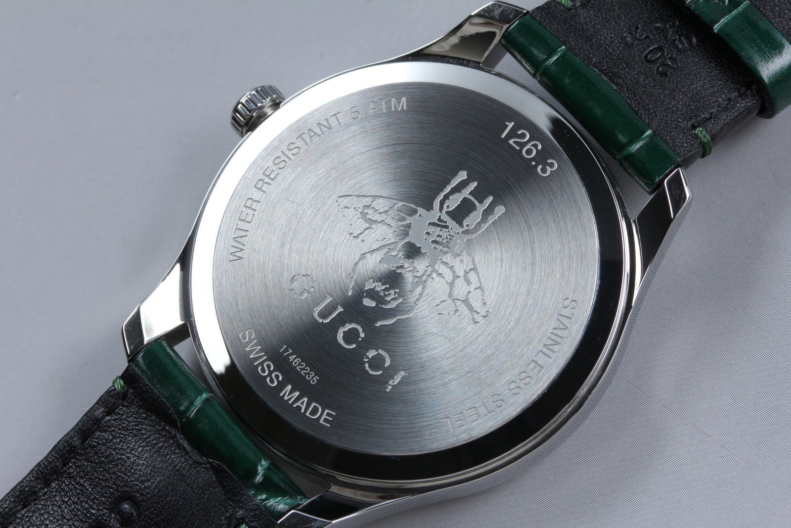 [Near MINT- Box] Gucci G-Timeless Moonphase 126.3 YA126326 Black Men's Qz Watch