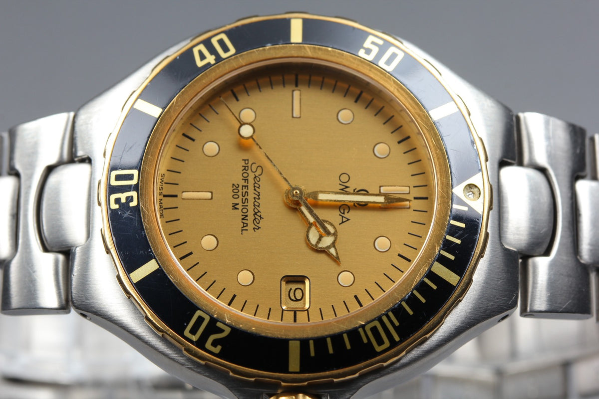 OMEGA Seamaster 200M 396.1042.1 Cal.1441 Gold 36mm Quartz Men's Watch Vintage