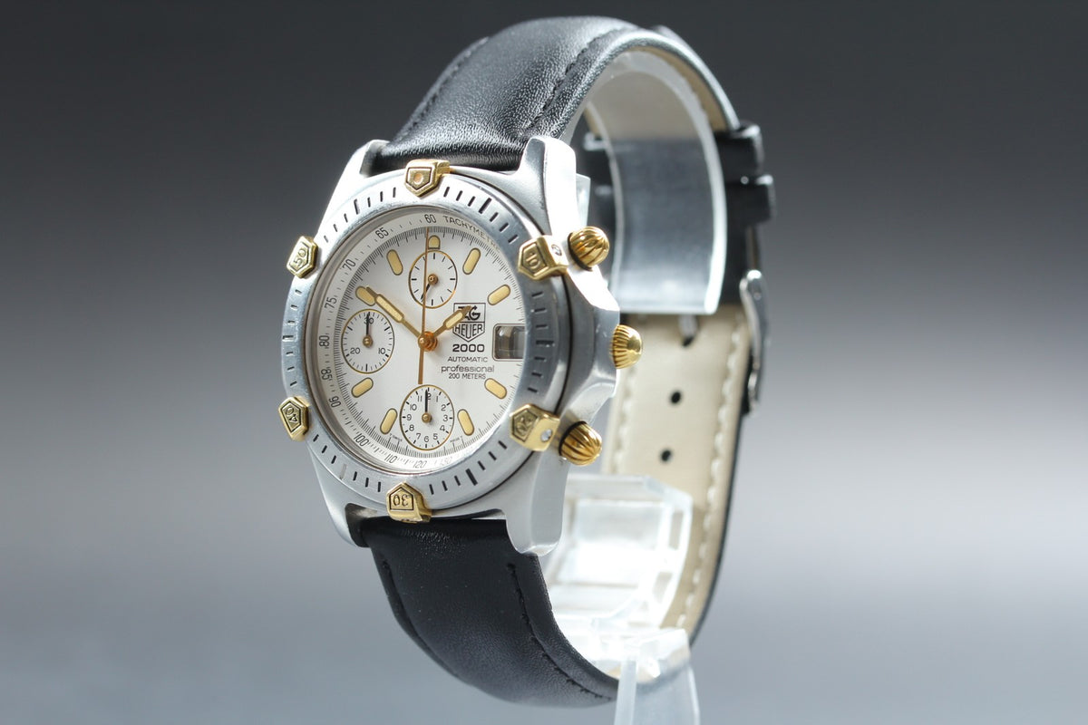 Vintage TAG HEUER 2000 165.806/1 Automatic Chronograph Men's Watch 40mm JAPAN