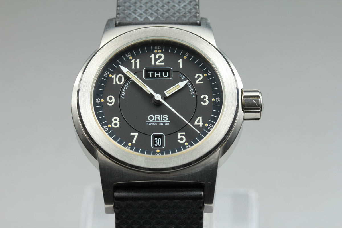 ORIS Big Crown 7500 BC3 Automatic Day/Date Black Dial Men's Watch 39mm JAPAN Box