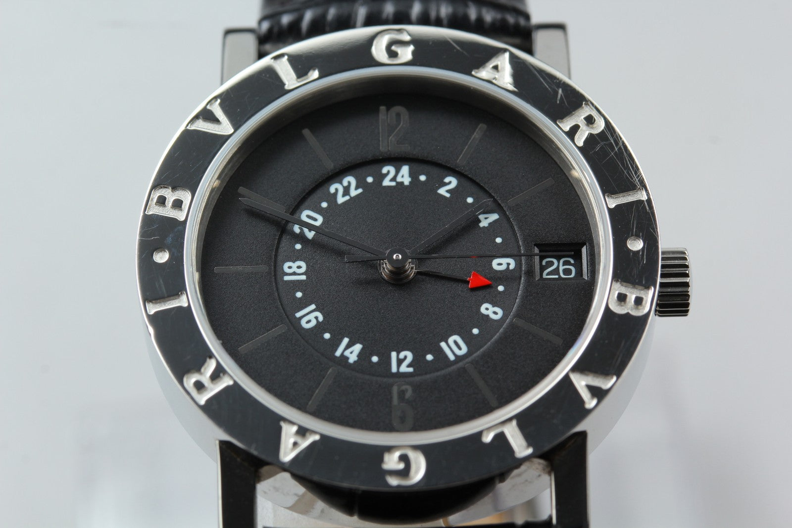BVLGARI BVLGARIBVLGARI BB33SL GMT Black Automatic Men's Watch 33mm JP Box