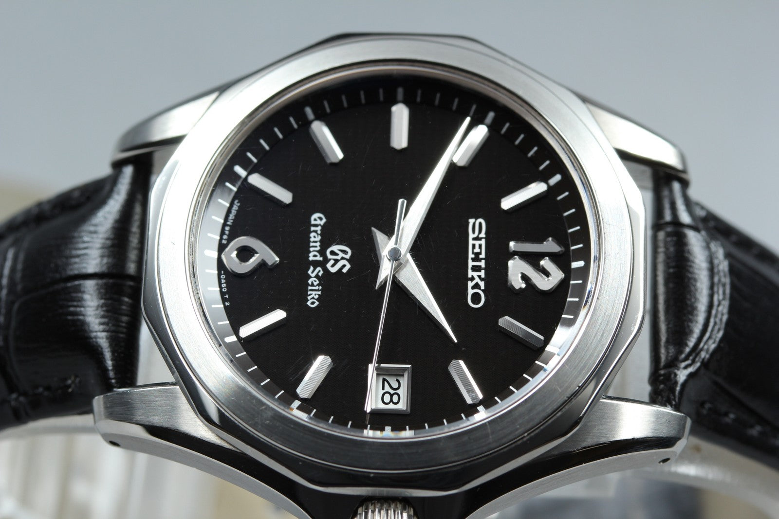 Vintage SEIKO Grand Seiko 9F62-0A60 SBGX035 Quartz Black Men's Watch 38mm JAPAN