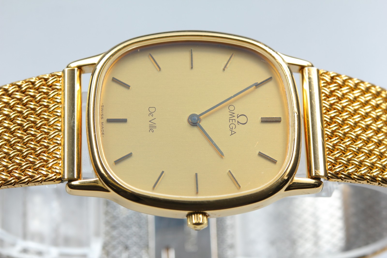 [Exc+5 Box] Omega De Ville 191.0220 Cal.1434 28mm Gold Dial Quartz Men's Watch