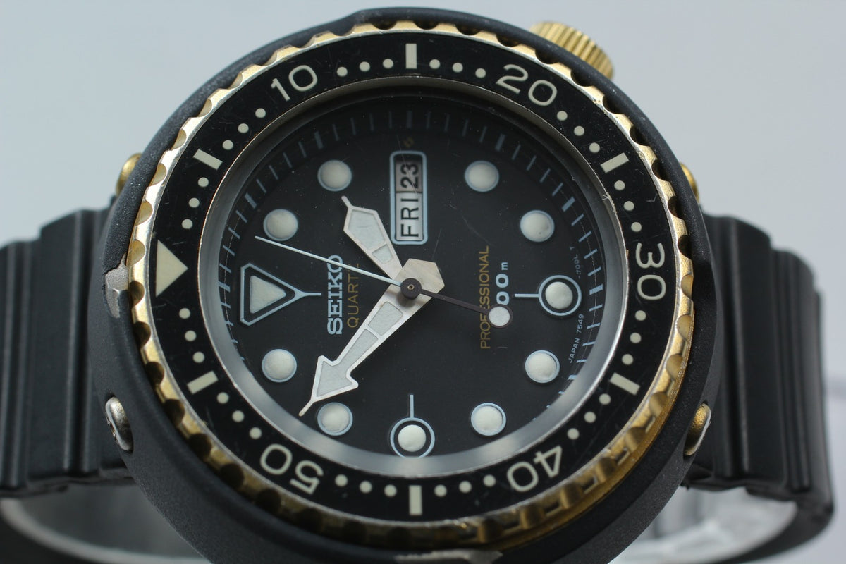 [Exc+4] SEIKO Professional Divers 7549-7000 SPYF018 600m Qz Men's Watch JAPAN