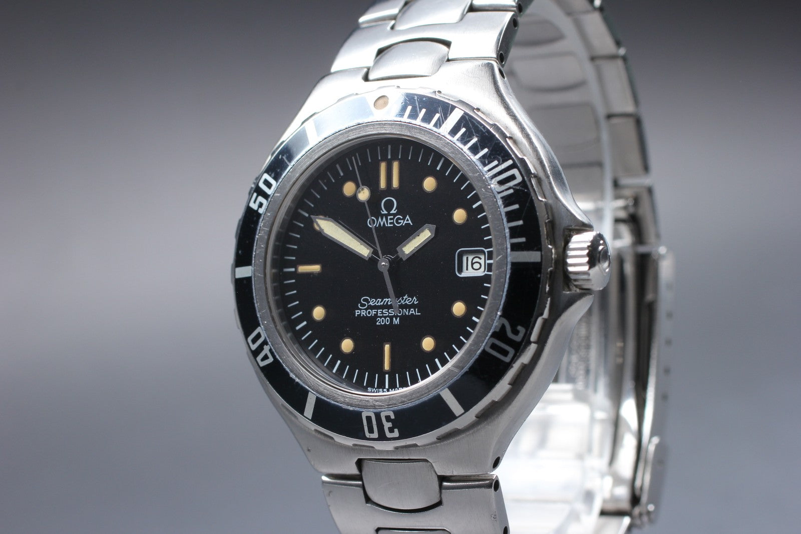 [Exc+5] OMEGA Seamaster 200m 396.1052 Cal.1438 36mm Black Quartz Men's Watch