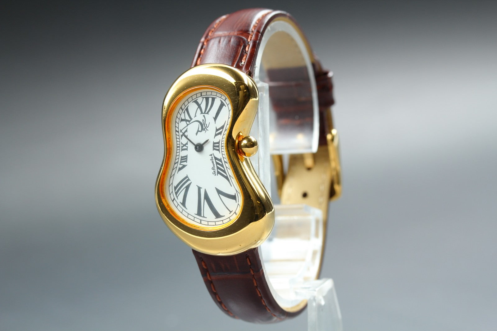 Salvador Dali softwatch 022146 Gold Brown 26mm Unisex Quartz Watch JAPAN [Box]