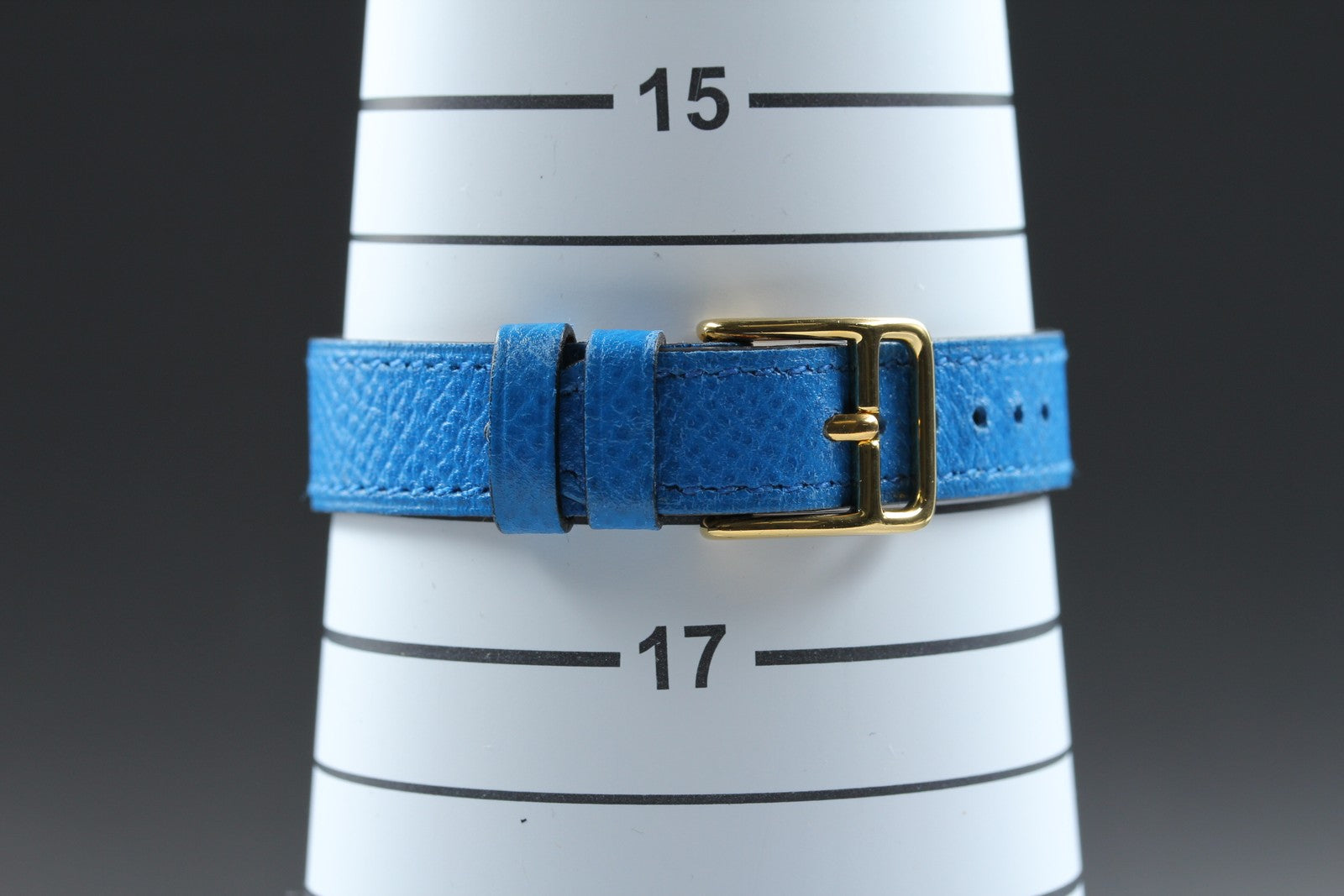 Vintage HERMES Kelly Watch Gold Blue "Z" Woman's Quartz Watch JAPAN [Box]