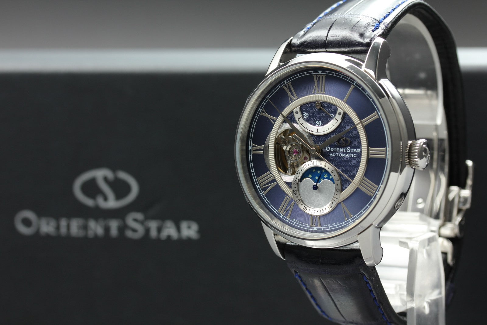 Orient Star Mechanical Moon Phase F7X6-UAA0 Blue Automatic Men's Watch [Box]