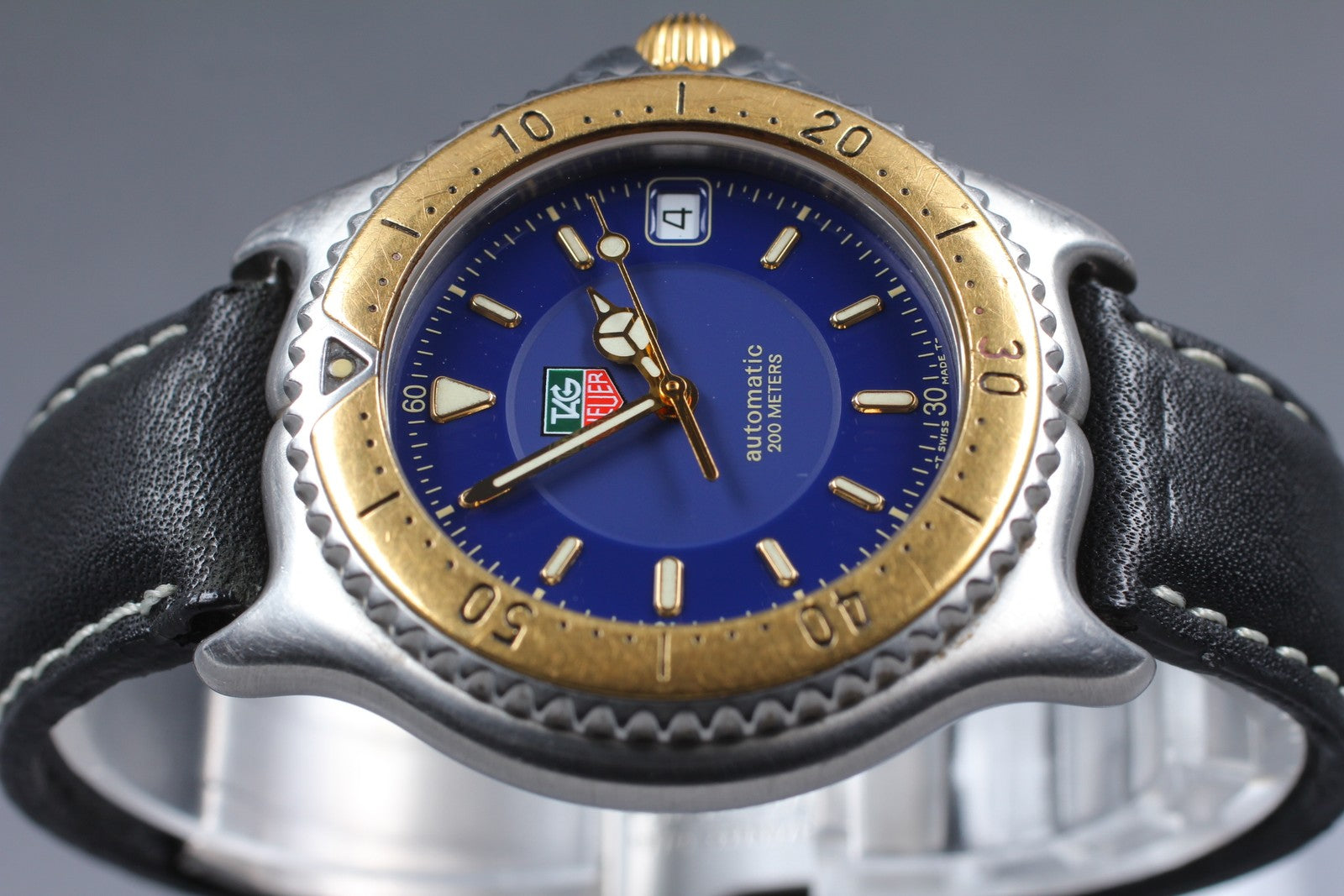 [Exc+5] TAG HEUER Professional WI2151 Blue Dial Automatic Boy's Watch 37mm JAPAN