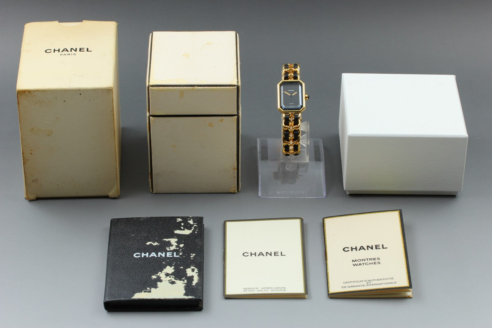 CHANEL Premiere L Size Black Dial Gold 20mm Quartz Women’s Watch [w/Box]
