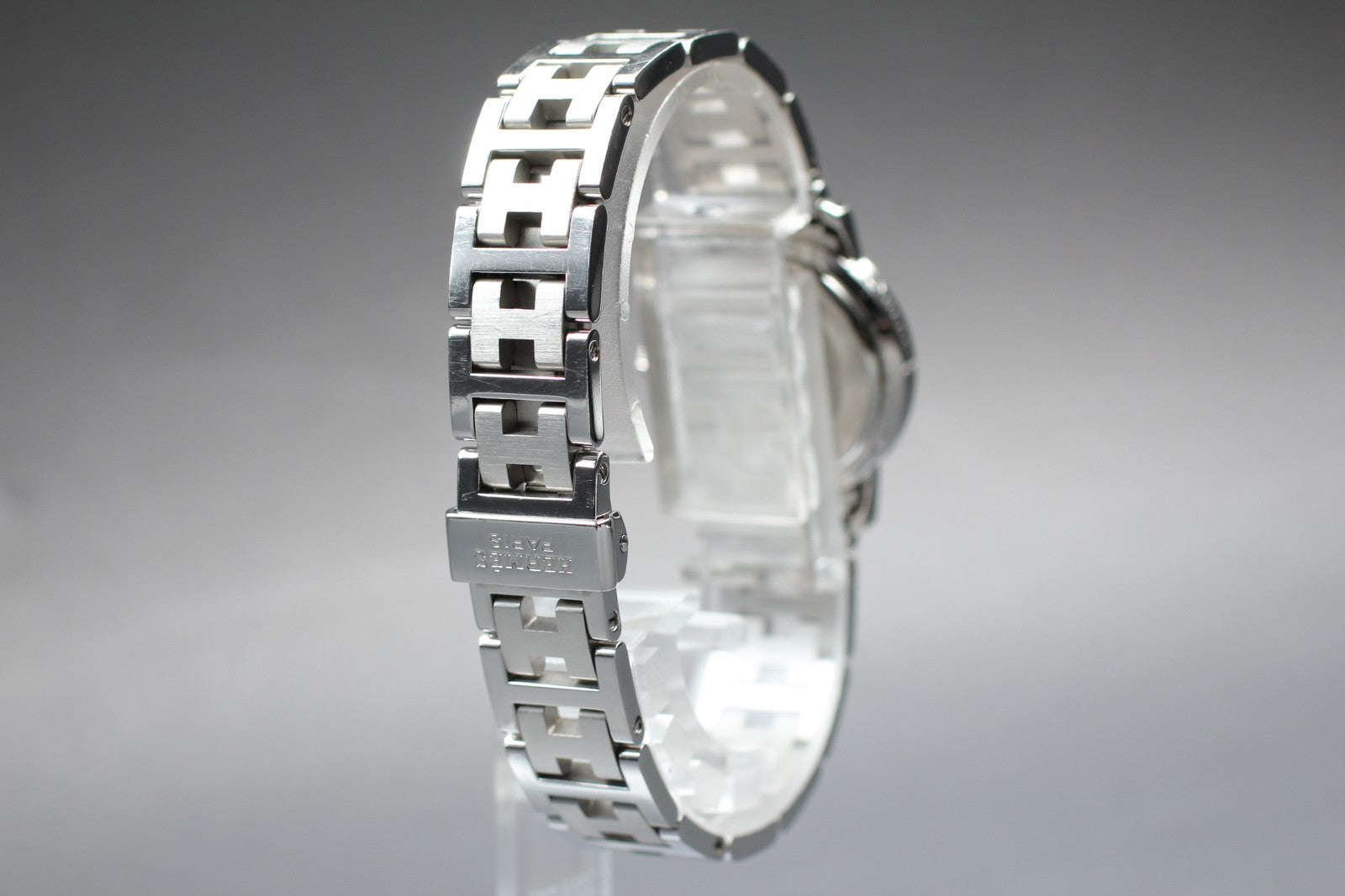 [Exc+5 Box] Hermes Clipper CL4.210 24mm Silver Woman's Quartz Watch JAPAN