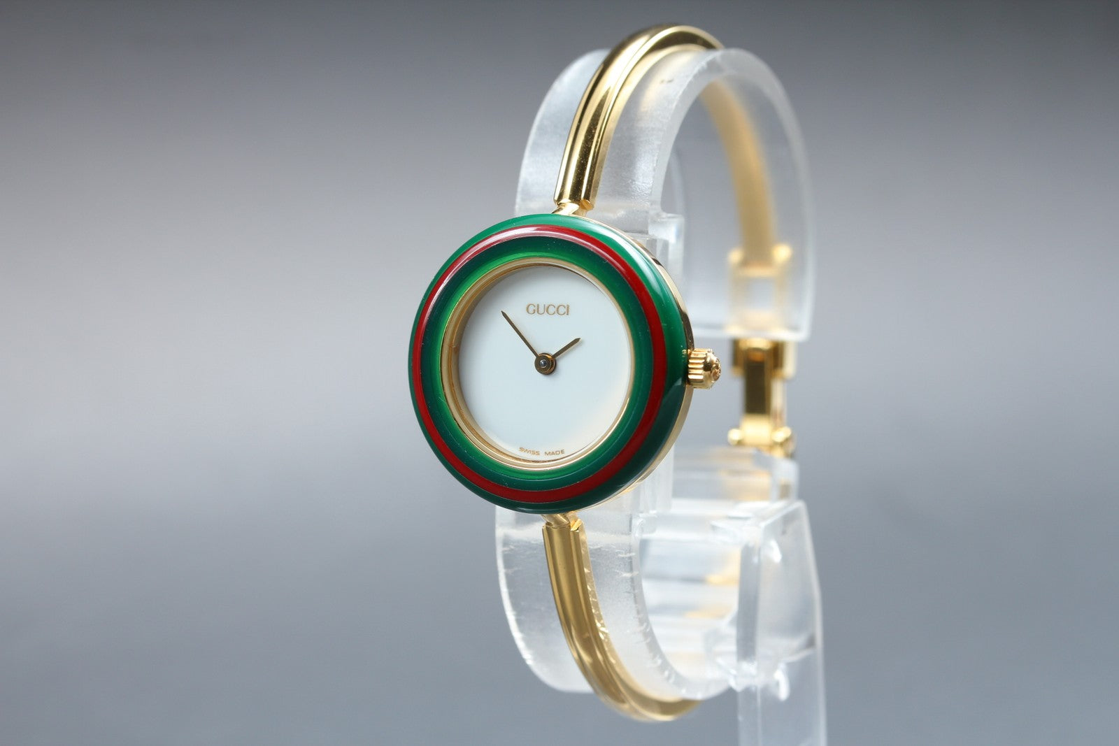 New Batt Gucci Change Bezel 11/12.2 12Color Women's White Quartz Watch JP