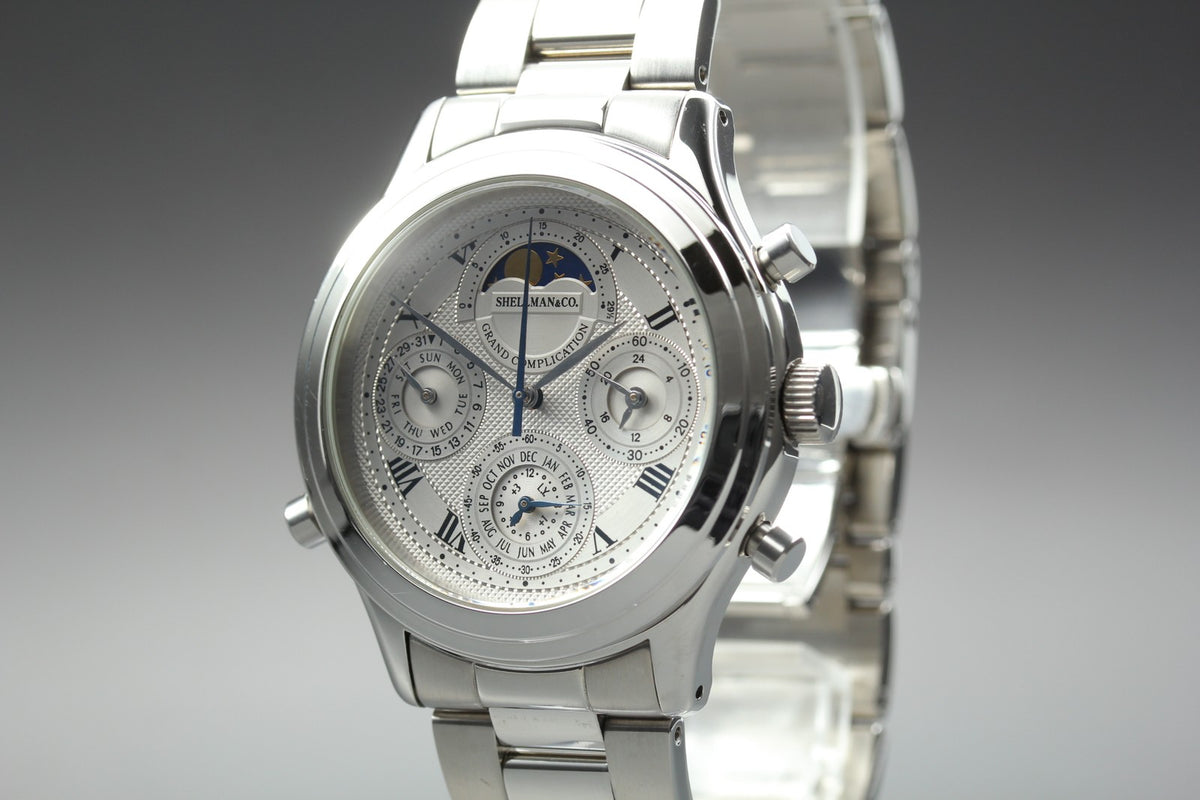 SHELLMAN Grand Complication 6770-H13332 TA Moon Phase 41mm Men's Qz Watch JAPAN