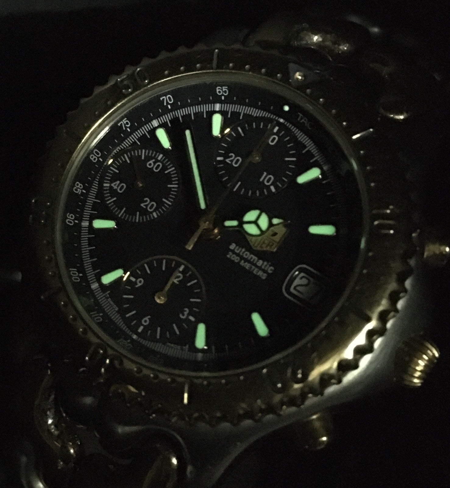 Exc+5* Tag Heuer SEL CG2121-R0 Chronograph Black Automatic Men's Watch 39mm JP