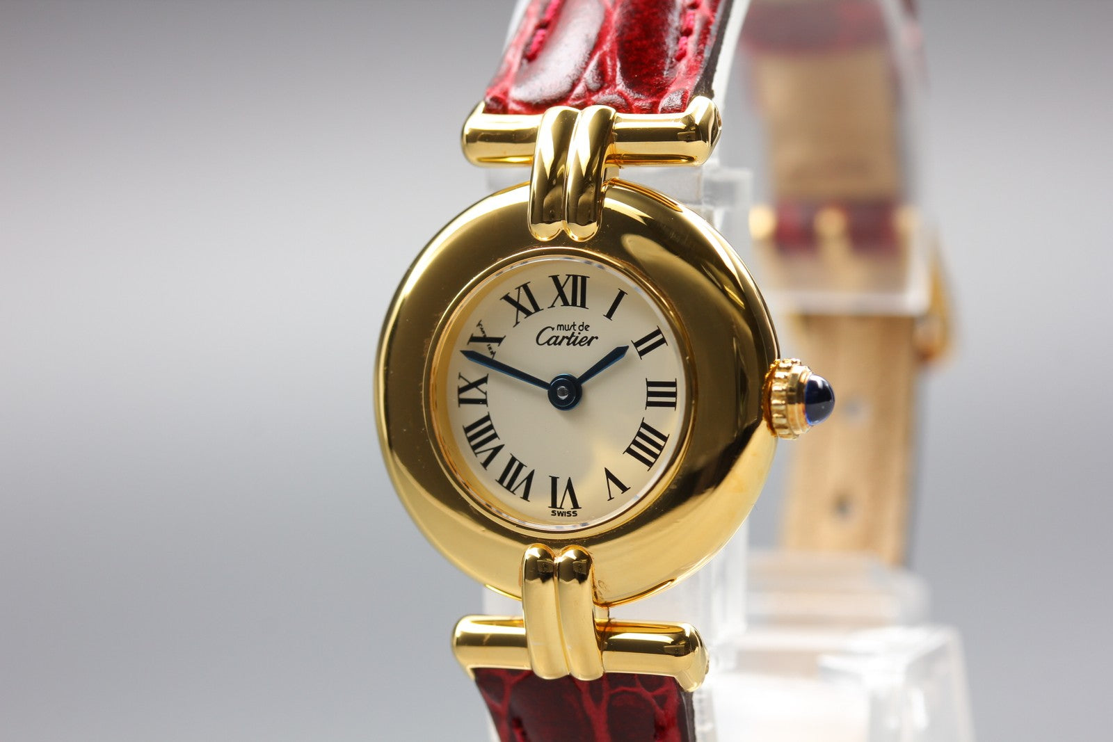 Vintage [Near MINT Pouch] Cartier Must Colisee Vermeil 590002 Women's Qz Watch