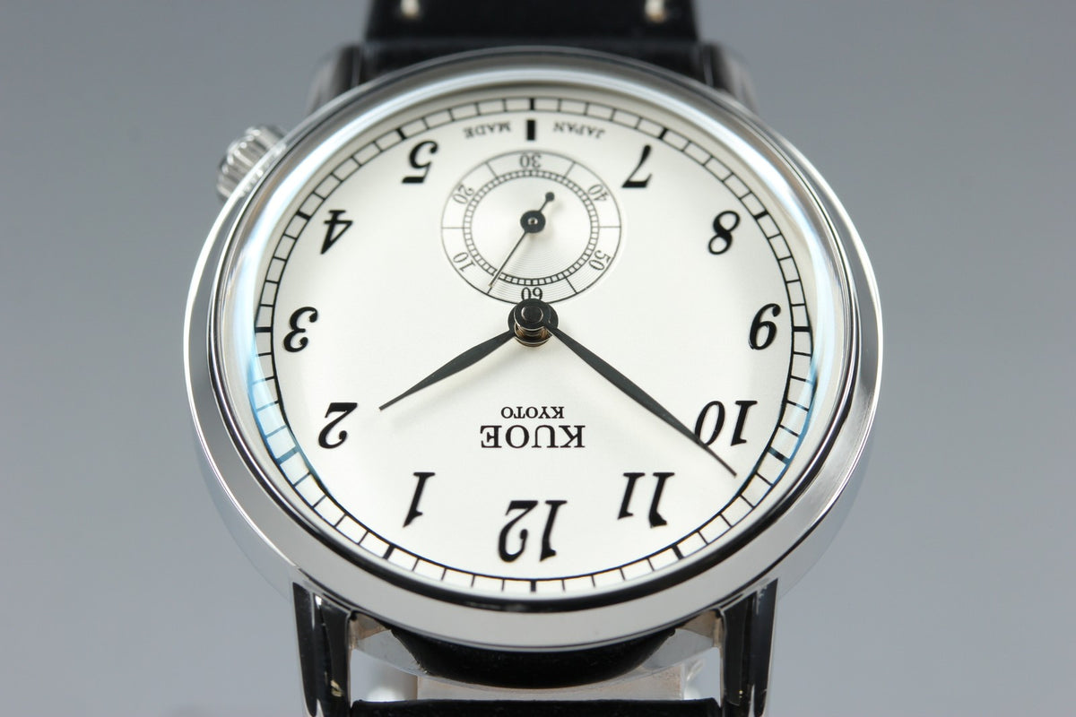 KUOE KYOTO OLD SMITH 90-007﻿ Silver Black 34mm Automatic Men's Watch JAPAN [Box]