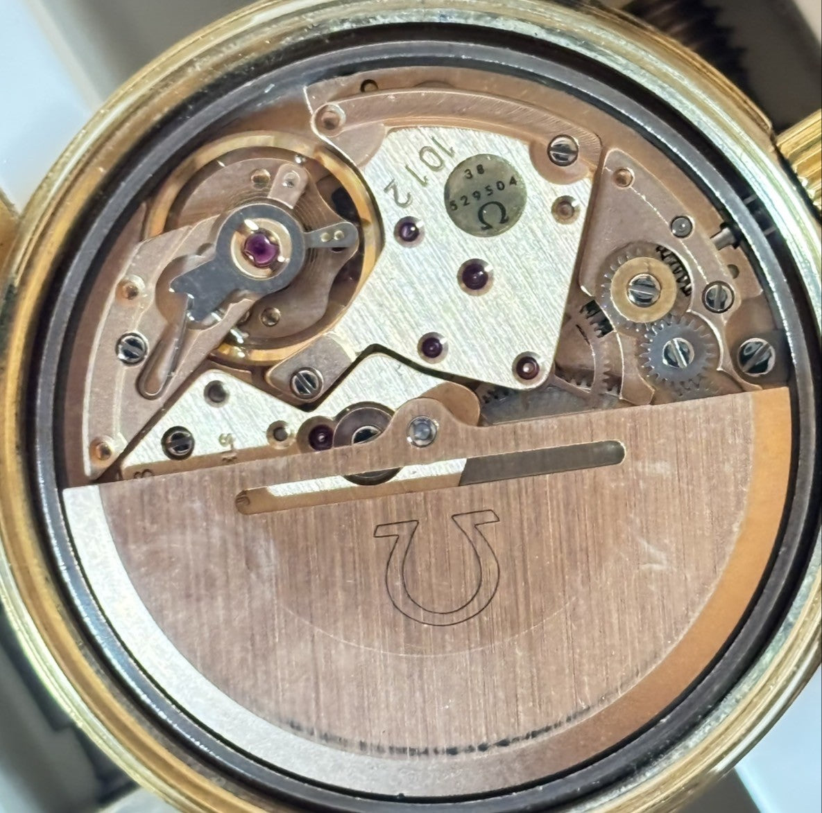 [Exc+5] Omega Geneve 166.0163 Cal.1012 35mm Automatic Date Gold Men's Watch