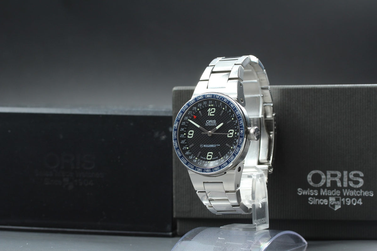 ORIS Williams F1 Team Pointer Date 7585 Automatic Men's Watch 42mm JAPAN Box