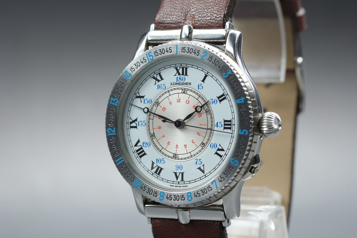 LONGINES Lindbergh Hour Angle L628.5240 Automatic White Men's Watch 37mm JAPAN